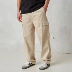 BEARCLIFF - Pantalón Algodón Cargo Fit Baggy Hombre
