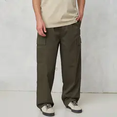 BEARCLIFF - Pantalón Algodón Cargo Fit Baggy Hombre