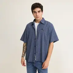 DENIMLAB - Camisa 100% Algodón Manga Corta Hombre