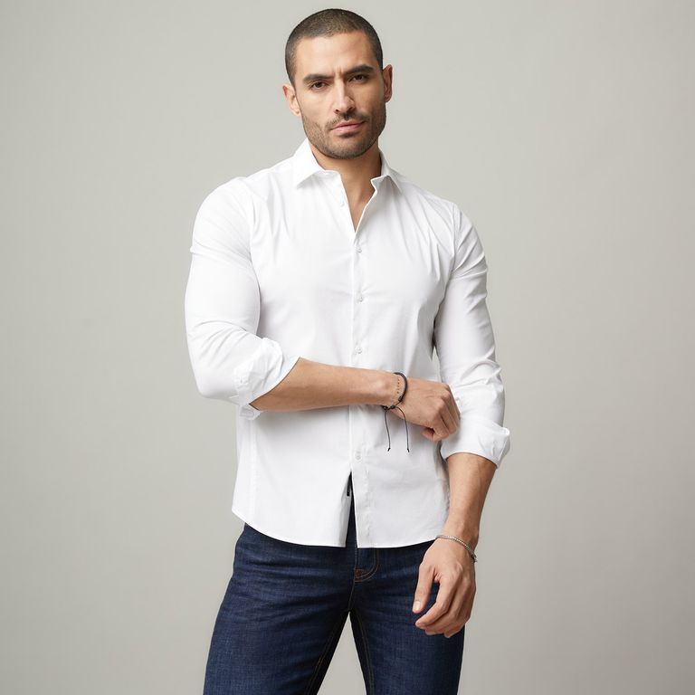 Camisa Algodón Casual Hombre