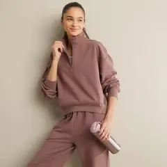 DIADORA - Polera Half Zipper Deportiva Mujer