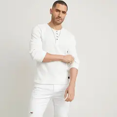 MOSSIMO - Polo 100% Algodón Manga Larga Hombre