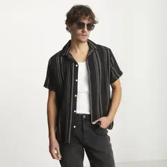 BASEMENT - Camisa Algodón Casual Hombre