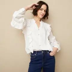 UNIVERSITY CLUB - Blusa Manga Larga Casual Mujer