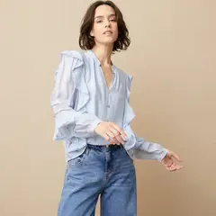 UNIVERSITY CLUB - Blusa Manga Larga Casual Mujer