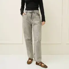 BASEMENT - Jean Mom Tiro Alto Mujer