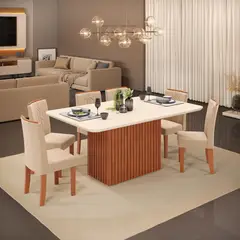 MICA - Juego de Comedor Canes 6 Sillas