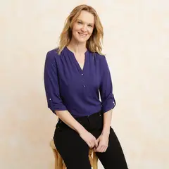 STEFANO COCCI - Blusa Manga Larga Casual Mujer