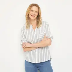 NEWPORT - Blusa Manga Larga 100% Algodón Mujer