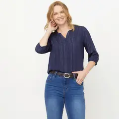 NEWPORT - Blusa Manga Larga Casual Mujer