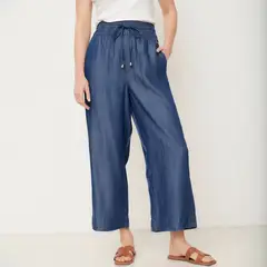 NEWPORT - Pantalón Palazzo 100% Algodón Mujer