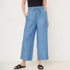 NEWPORT - Pantalón Palazzo 100% Algodón Mujer