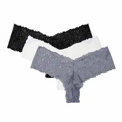 BLU - Pack X3 Calzón Encaje Cheeky