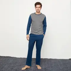 NEWPORT - Pijama Algodón Manga Larga Hombre