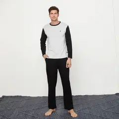NEWPORT - Pijama Algodón Manga Larga Hombre