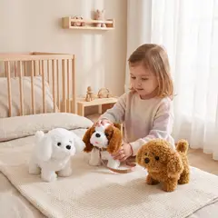 KIDS N PLAY - Juguete Mascota Interactiva Perrito Caminador Aleatorio