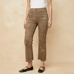 BASEMENT - Jean Cropped Tiro Alto Mujer