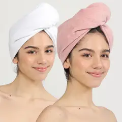 MICA - Set X2 Toalla Turbante 100% Algodón