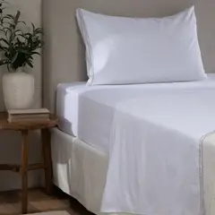 CASA CANTABRIA - Juego De Sábanas Bordadas 100% Algodón 300 Hilos