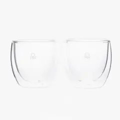BENETTON - Set X2 Tazas Doble Pared Transparente 80 Ml