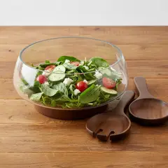 BASEMENT HOME - Ensaladera Madera Acacia 25x15x23.5 Cm