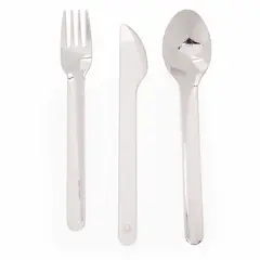 BENETTON - Set x3 Cubiertos Acero Inoxidable