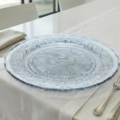 ROBERTA ALLEN - Plato de Sitio Labrado Azul 30 cm