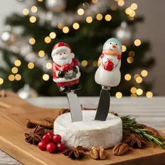 ROBERTA ALLEN - Set X2 Cuchillos De Queso Navidad