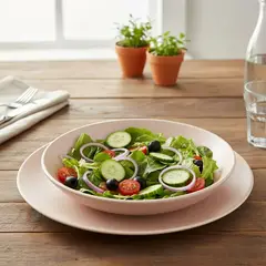 ROBERTA ALLEN - Plato De Fondo Flori Naif Rosado 27 Cm