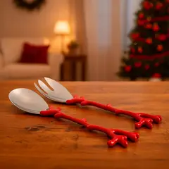 BASEMENT HOME - Set X2 Cubiertos De Servir Coral Mar