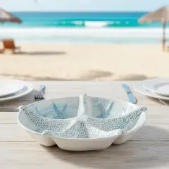 BASEMENT HOME - Fuente Aperitivo Estrella Melamina Hamptons 34 cm