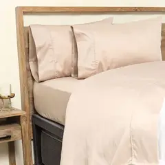 BASEMENT HOME - Juego de Sábanas Lisas 100% Algodón 300 Hilos