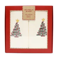 MICA - Set X2 Toallas Navideñas Árbol