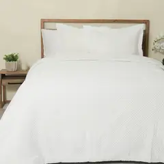 BASEMENT HOME - Edredón Delgado Texturado Blanco Rick