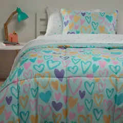 MICA KIDS - Juego de Cama: Edredón + Juego de Sábanas Lola