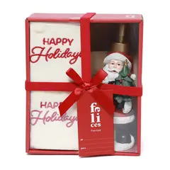 MICA - Set X3 Navideño Santa: Dispensador De Jabón + 2 Toallas