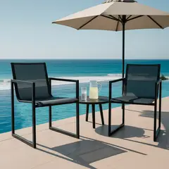 BASEMENT HOME - Par de Sillas de Comedor Mónaco con Apoyabrazos Terraza