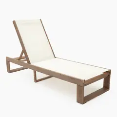 BASEMENT HOME - Reposera Reclinable De Madera Laguna