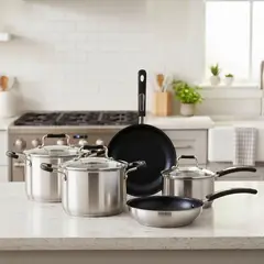 WURDEN - Juego De Ollas 8 Piezas Acero Inoxidable