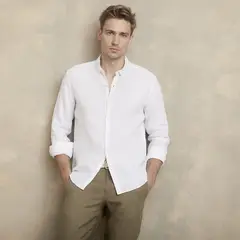 WOLF&HANK - Camisa 100% Lino Casual Hombre