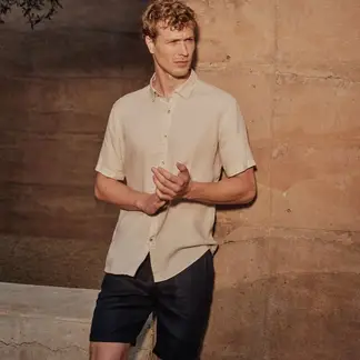 LA MARTINA - Camisa 100% Lino Casual Hombre