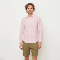 CASCAIS - Camisa 100% Lino Casual Regular Fit Hombre