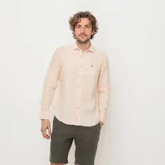 CASCAIS - Camisa 100% Lino Casual Regular Fit Hombre