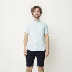 CASCAIS - Camisa 100% Lino Casual Regular Fit Hombre