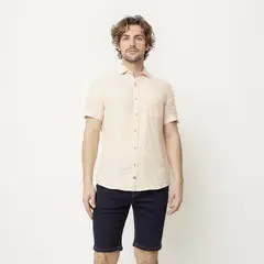 CASCAIS - Camisa 100% Lino Casual Regular Fit Hombre