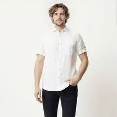 CASCAIS - Camisa 100% Lino Casual Regular Fit Hombre