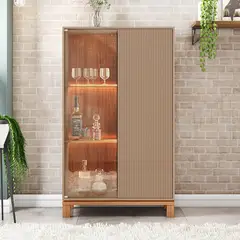 MICA - Vitrina Mondrian 2 Puertas 3 Estantes