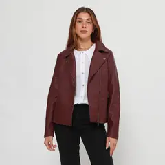UNIVERSITY CLUB - Casaca Efecto Cuero Mujer