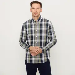 UNIVERSITY CLUB - Camisa 100% Algodón Casual Regular Fit Hombre