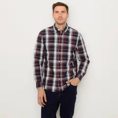 UNIVERSITY CLUB - Camisa 100% Algodón Casual Regular Fit Hombre